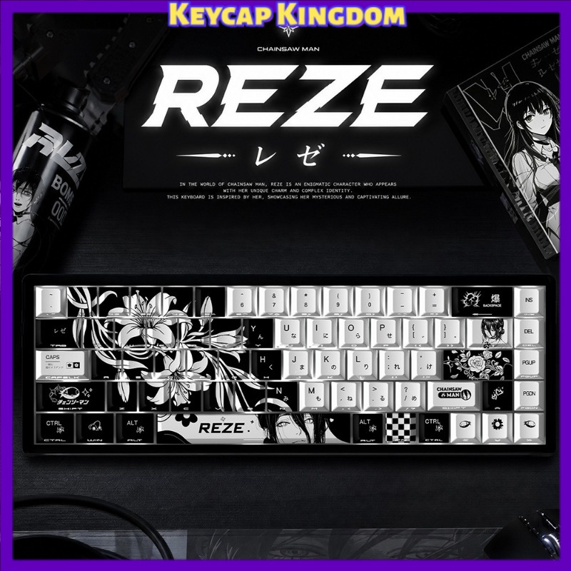 Tech Gaming Accessories - NEW Reze 5.0 Anime Keycaps Chainsaw