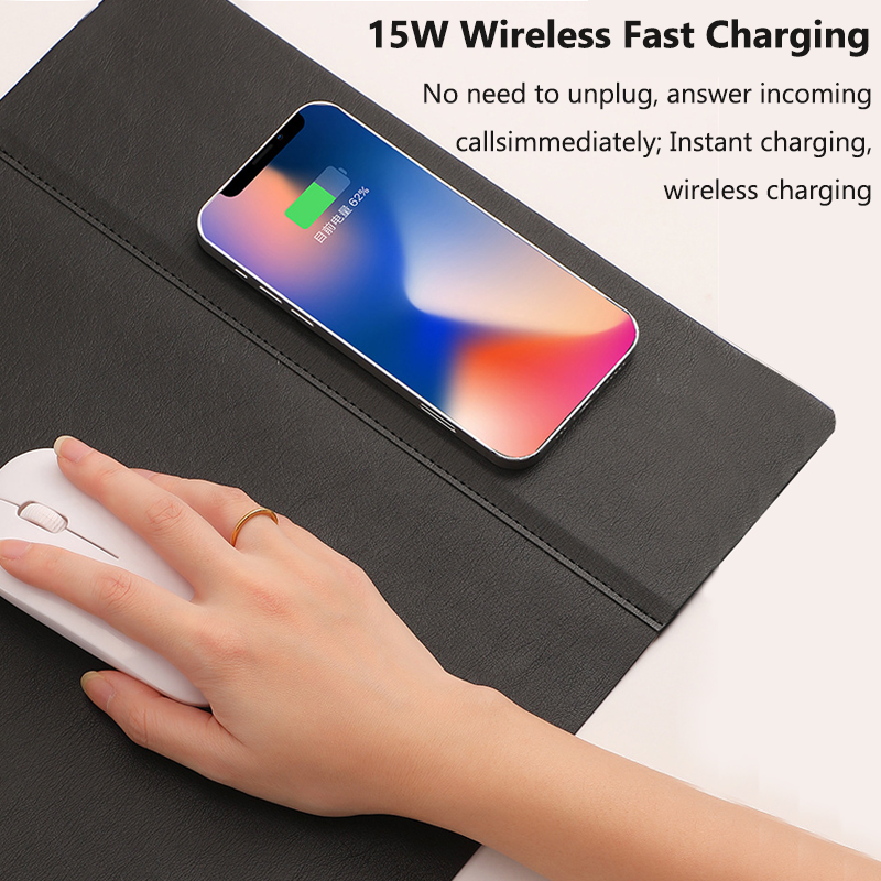 Wireless Charging PU Mouse Pad - Mouse Charging Pad 评论和价格