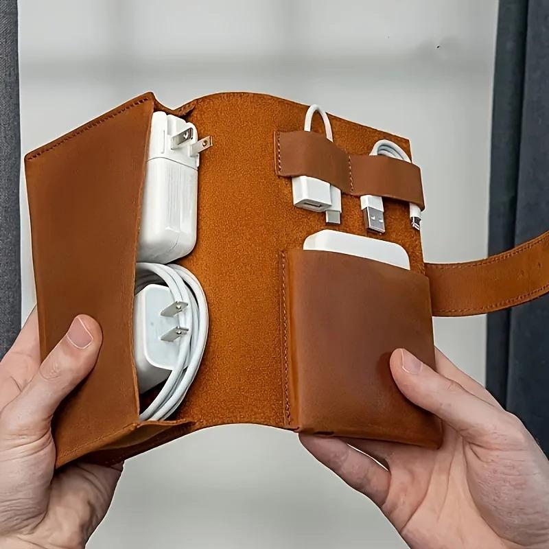 1PC PU Leather Multi-Compartme - Tech Accessories For Travel 评论和价格