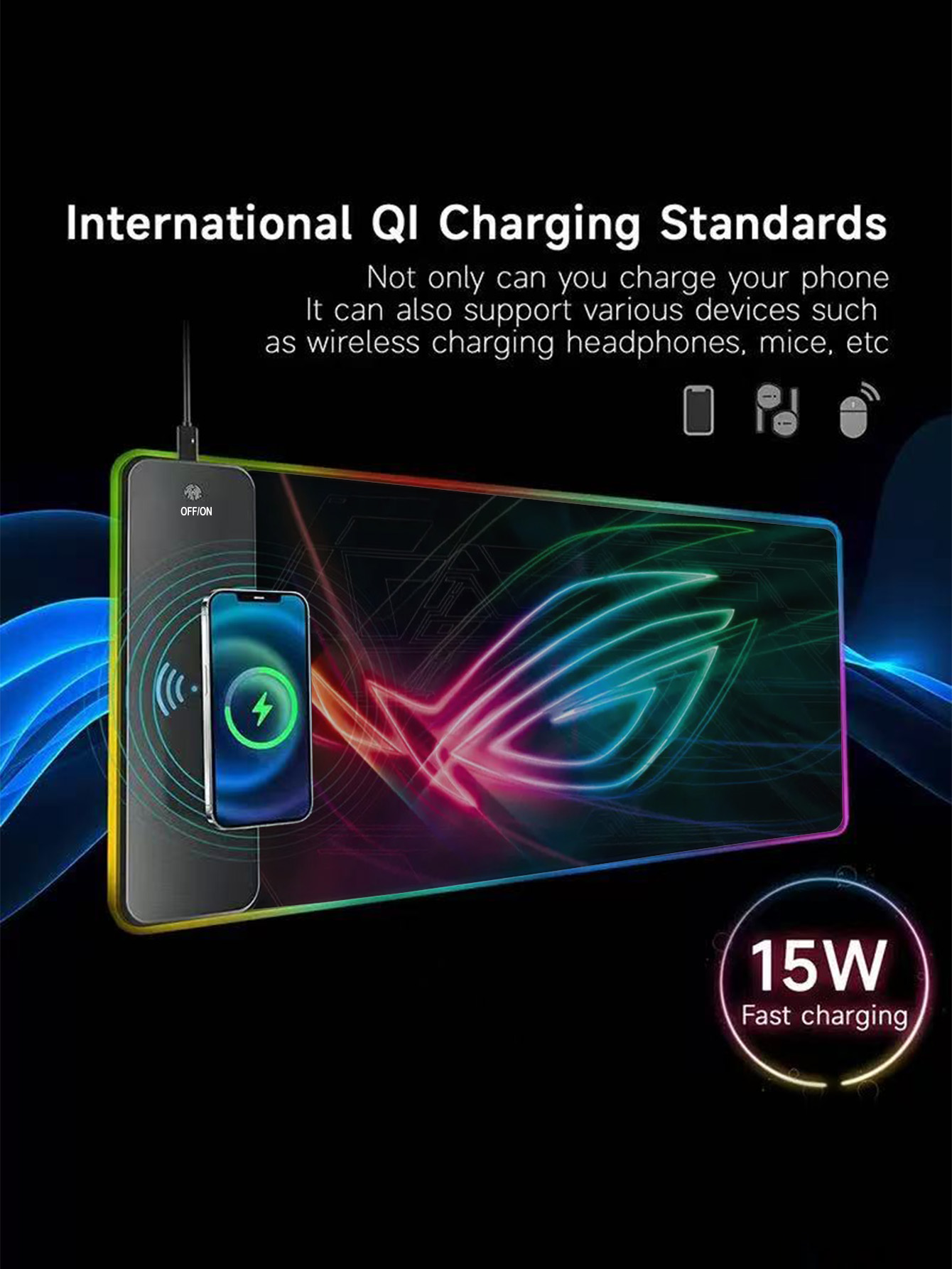 RGB Illuminated Multi-Function - Mouse Charging Pad 评论和价格