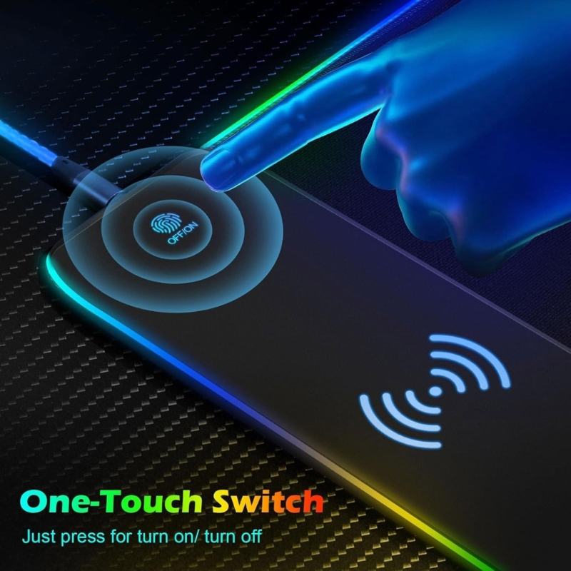 96GE LED Gaming Mouse Pad with - Mouse Charging Pad 评论和价格