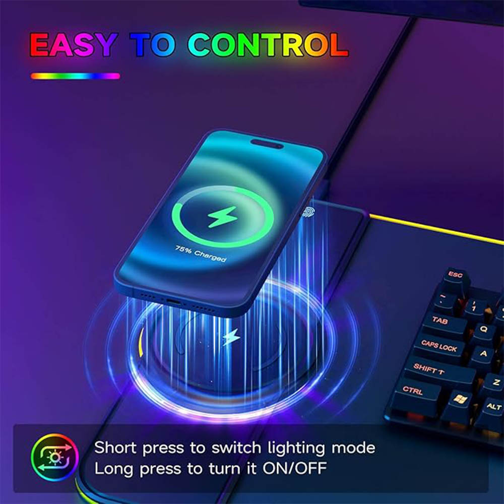 RGB mouse pad with wireless ch - Mouse Charging Pad 评论和价格