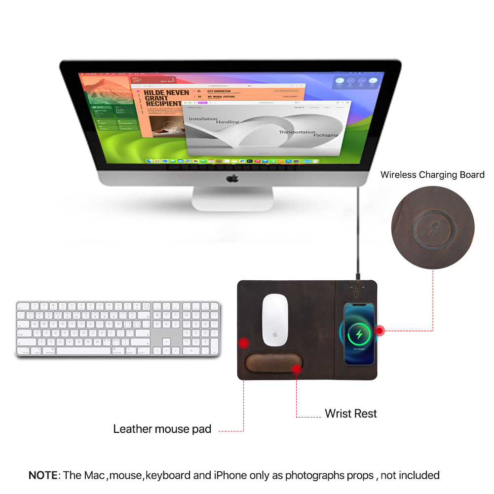 Mouse Pad with 15W Phone Wirel - Mouse Charging Pad 评论和价格