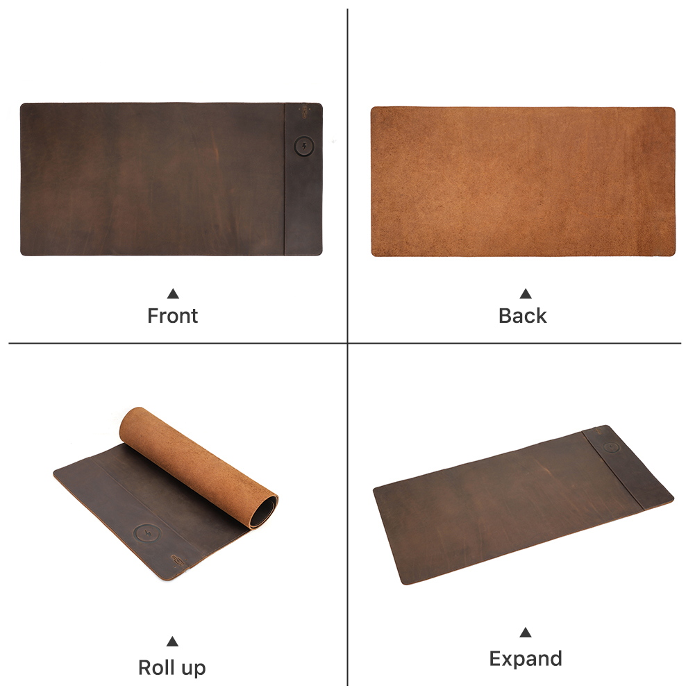 Genuine Leather Mouse Pad With - Mouse Charging Pad 评论和价格