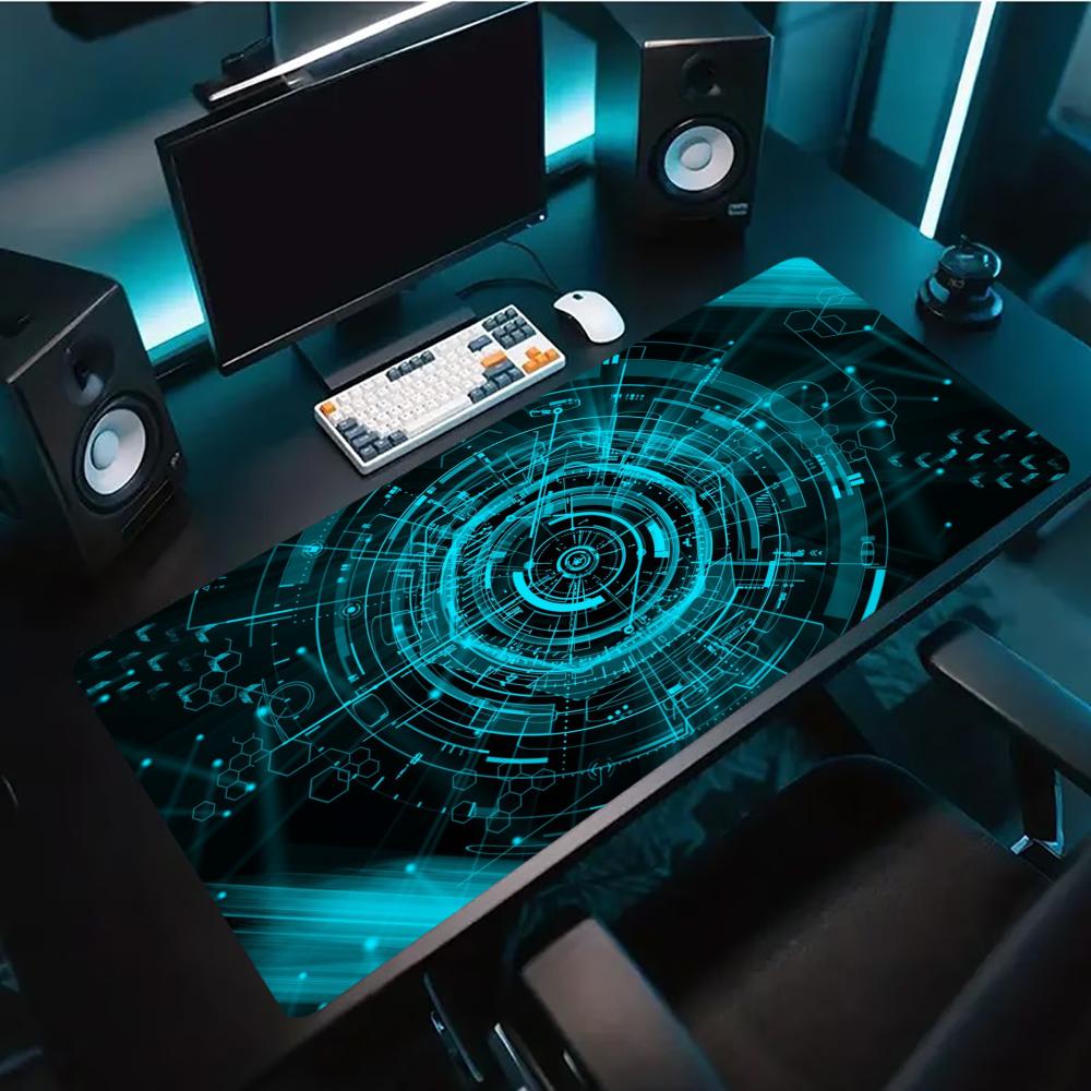 Blue Tech Circuit Cyber Patter - Tech Accessories For Home Office 评论和价格
