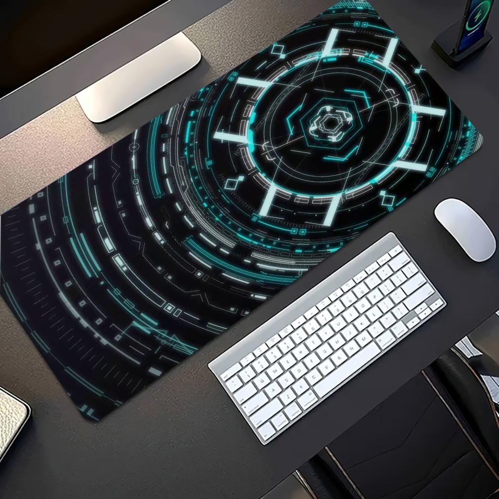 Blue Tech Circuit Cyber Patter - Tech Accessories For Home Office 评论和价格